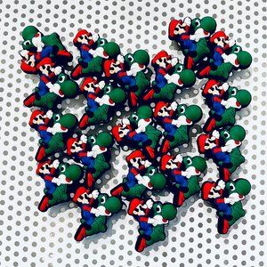 Lot of 20 Super Mario Character Shoe Charms + FREE Gift w/ALL orders (HYB018-14)